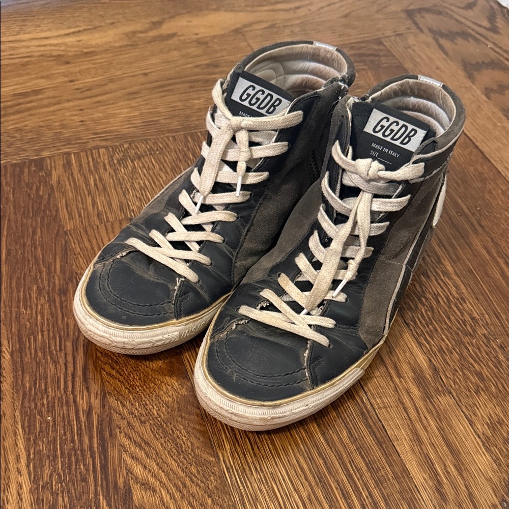 Golden Goose Slide High Top Sneaker | Size 38 | Classic Colorway